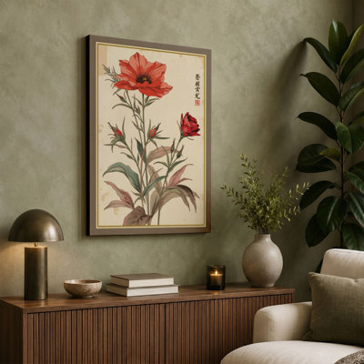 Carnation Study Botanical - Wrapped Canvas