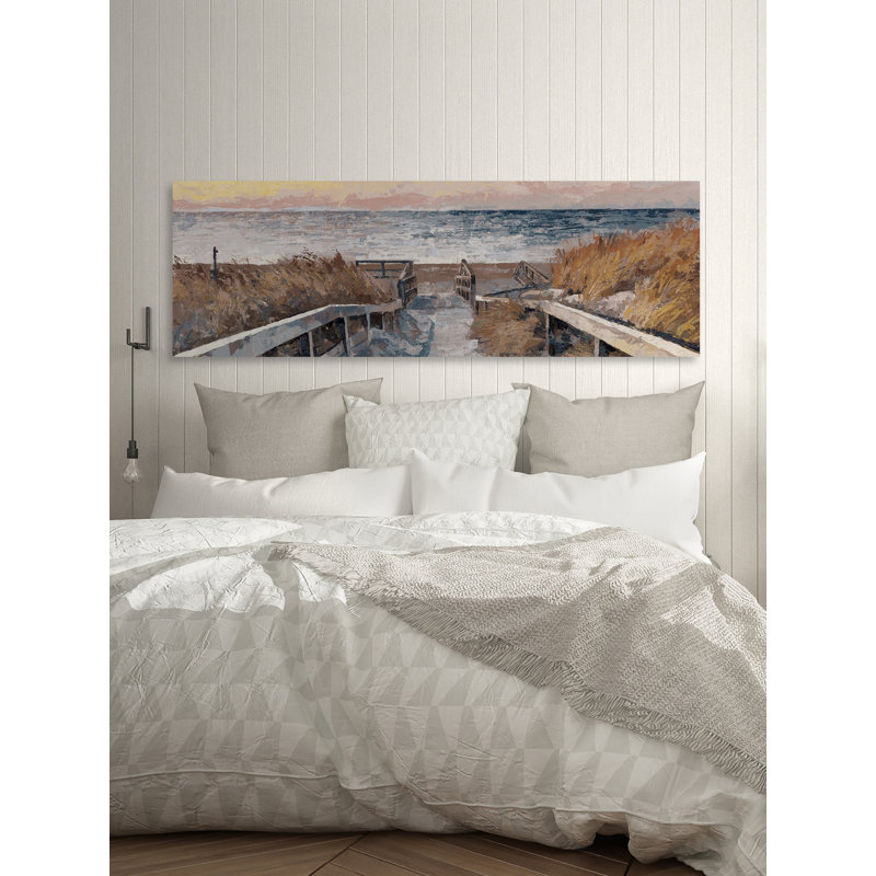 «Inviting Walkway» - peinture panoramique sur toile tendue, H 5 po x l 15 po x P 1,5 po