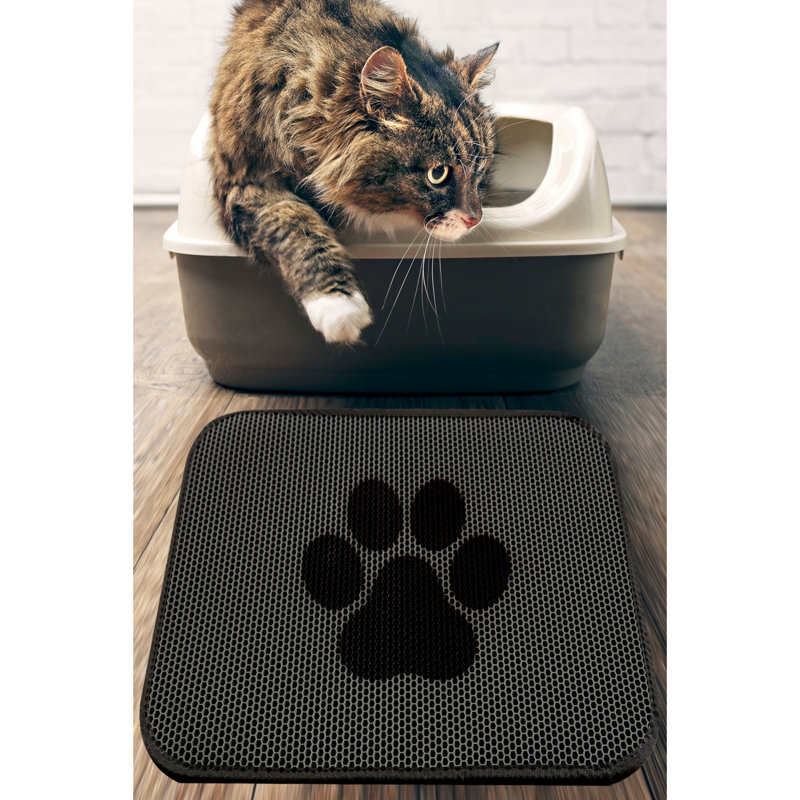 Premium Cat Litter Mat, 16 x 24 inches | Machine Washable, Heavy-Duty 21.0 oz/sq yd | Easy to Clean, Non-Slip Design, Protects Floors from Mess & Odours | Durable & Stylish