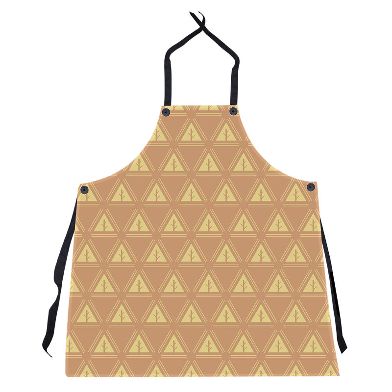 Barbra Bib Apron, Orange/Gold