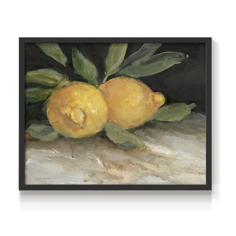 Zesty Lemons I -Framed Print - Restickable, 8" H x 10" W, Black