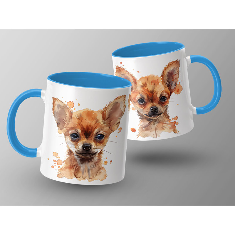 Ceramic Coffee Mug, 2, Light Blue