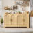 59" Rattan Sideboard Buffet Cabinet - Storage Cabinet with 4 Doors, Modern Console Table Accent Coffee Bar Cabinet for Living Room, Kitchen, Brown-461106670-453815833