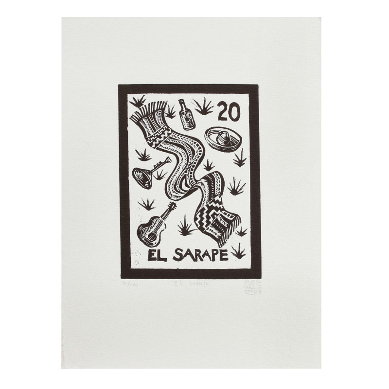 « the sacolza tequila lotto », impression sur papier