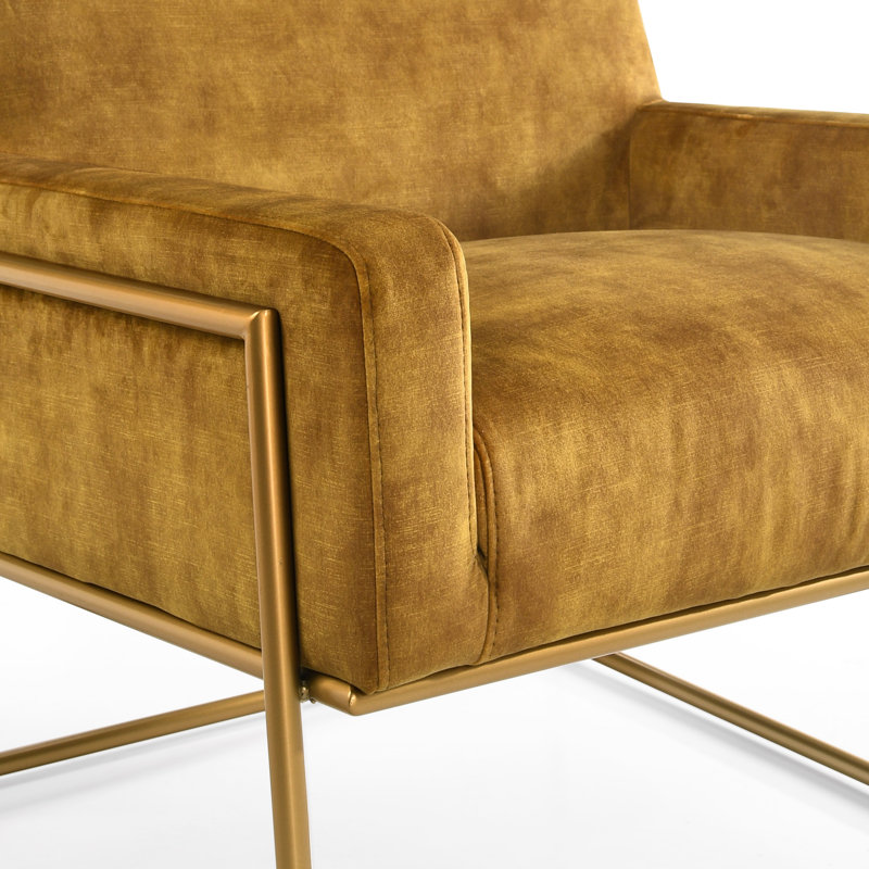 Fauteuil en polyester de 29,5 po Milano, Polyester 100 % doré