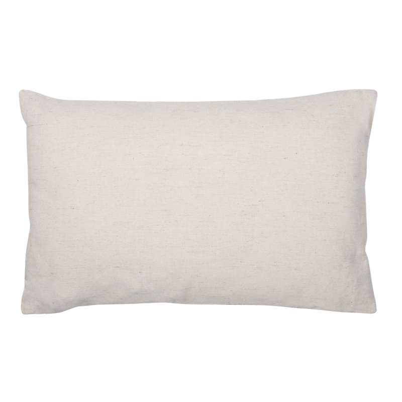 White Chevron Rectangular Pillow with Brown Button Accents