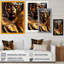 «Woman with Black and Gold Butterflies V», impression sur toile-329936249-329936250