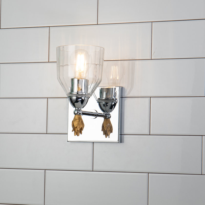 Fun Finial 1 - Light Armed Sconce, Chrome/Gold