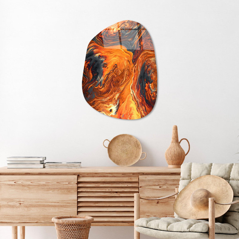 Stunning Tempered Glass Painting, 14.0 x 19.7 inches | 100% Tempered Glass, Thickness: 0.16 inches | Fade-Resistant Back Surface Print, Vivid Colors | Perfect for Home Decor & Modern Aesthetic