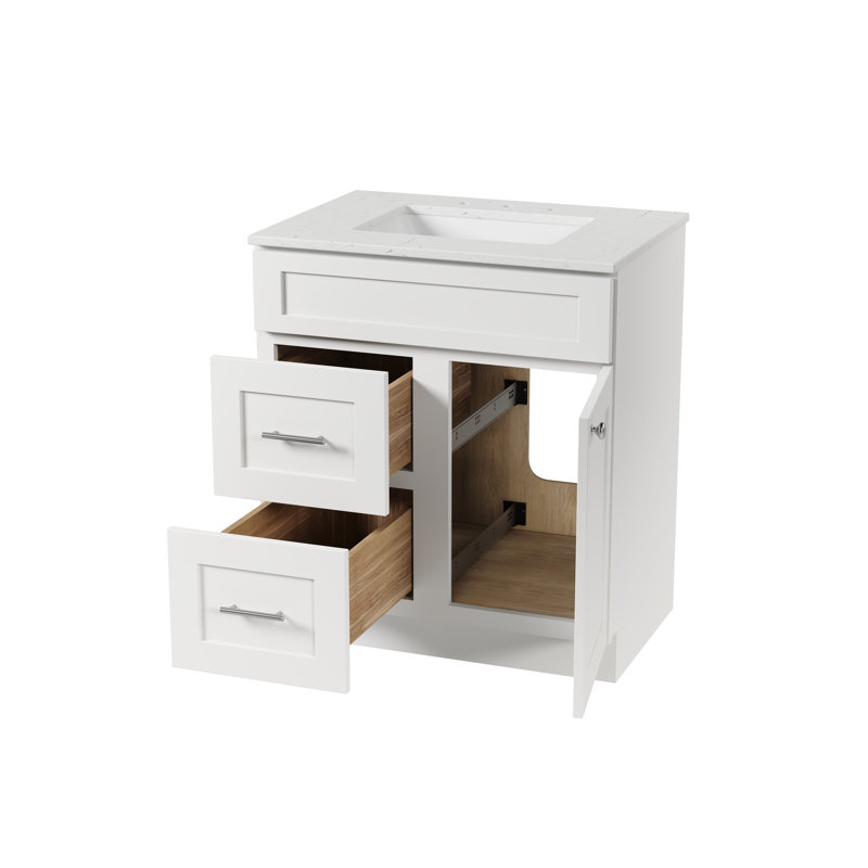 31'' Single Bathroom Vanity with Quartz Top