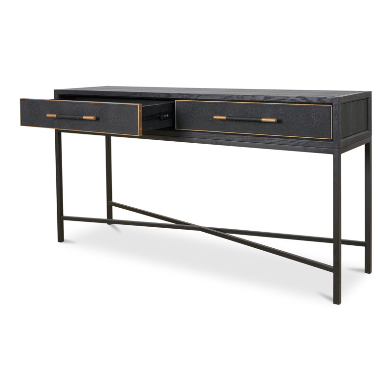 Meera 59" Console Table, Black, Black