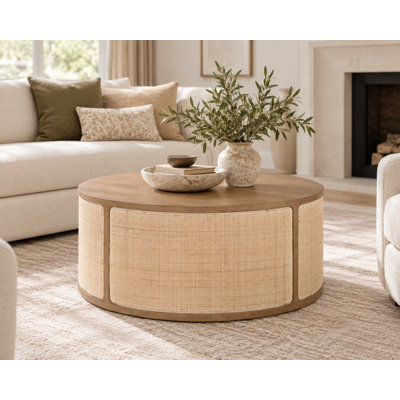 Table basse ronde Otis, fini blé