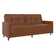 Benitez Twin 76'' Faux Leather Tufted Convertible Sofa