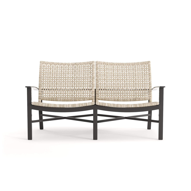 Jasper 59.25'' Wide Straight Aluminum Loveseat