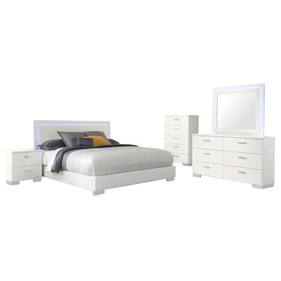 Ensemble de chambre avec grand lit 5 pièces Cleary
