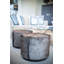 Wildebeest Hide Round Ottoman