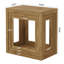 Tables de bout Farmhouse Square avec rangement à 2 niveaux, tables d'appoint en bois pour le salon ou la chambre à coucher