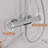 3-Function Rose Gold Shower System with Tub Spout, 10" Rainfall Head & Handheld, 1.59 GPM, CUPC/NSF Certified, Adjustable Height, Available in Matte Black & Chrome-130062743