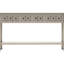 Table rustique, 60 po. Gris délavé. Deux tiroirs et une tablette. Structure en bois massif. Console élégante pratique de 60 po avec tablette, bois de lavage pour la longévité-285520192