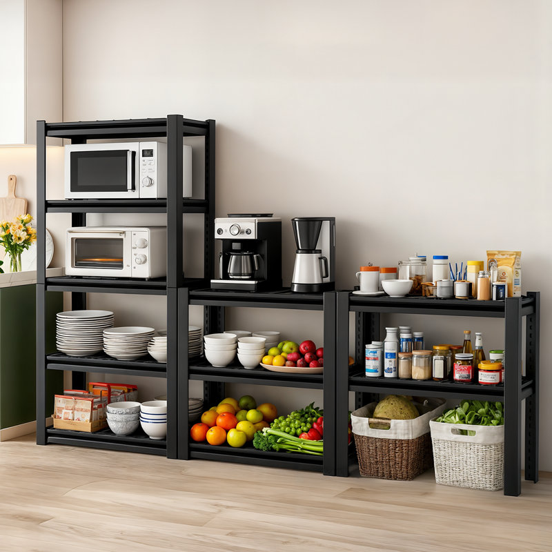 5 Tier Storage Shelves, 3000lbs Adjustable Shelving Unit Storage Rack Organizer For Garage Pantry Kitchen Warehouse