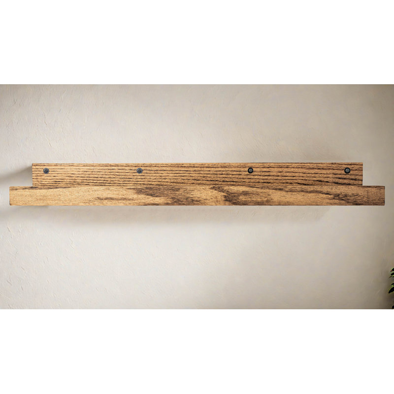 Petite tablette rayonnée en chêne massif 3 pièces Rayne, H 4,75 po x l 70 po x P 4 po