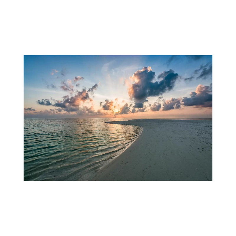 Beautiful Sunset On The Maldives - Wrapped Canvas Gallery-Wrapped Canvas Giclée, 152.5 cm H x 101.5 cm W