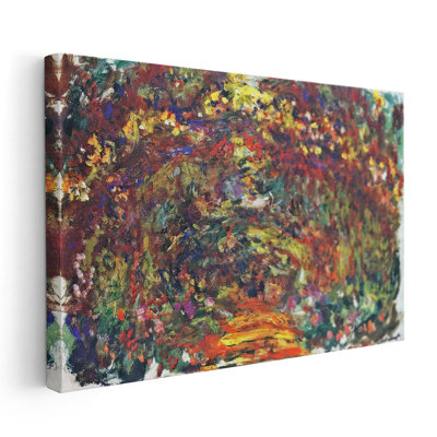 Sentier sous les treillis roses, Giverny, 1920 - 1922 - reproduction d'art sur toile