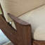 Chaise berçante rétro en coton et lin