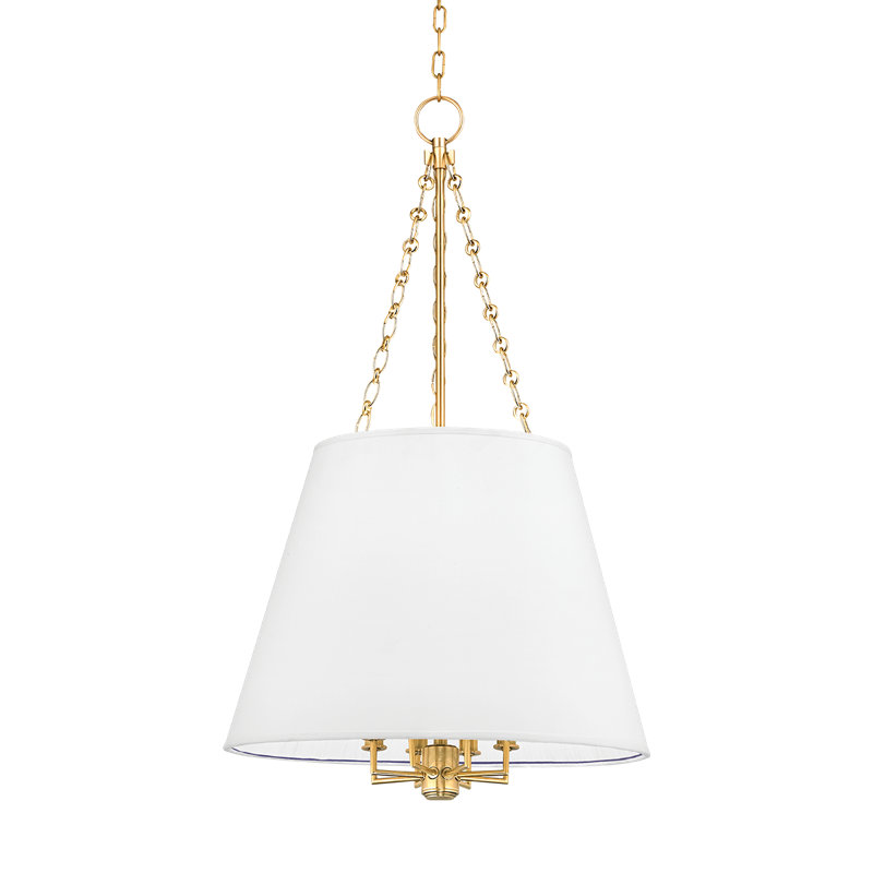 Lustre conique à 8 lumières Trejuan, Laiton vieilli