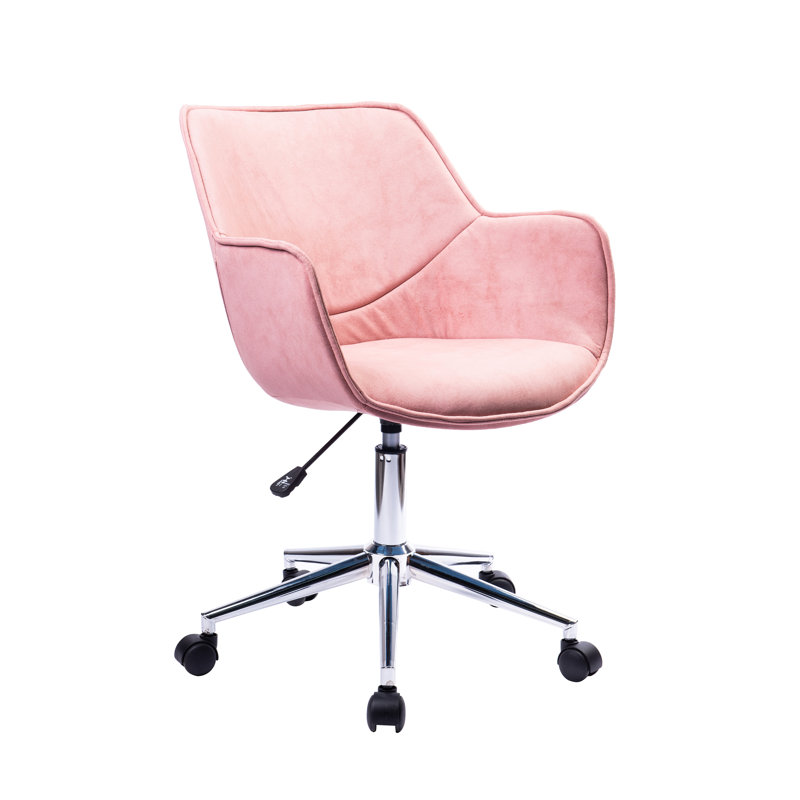 Chaise de travail en microfibre Cindy, Rose