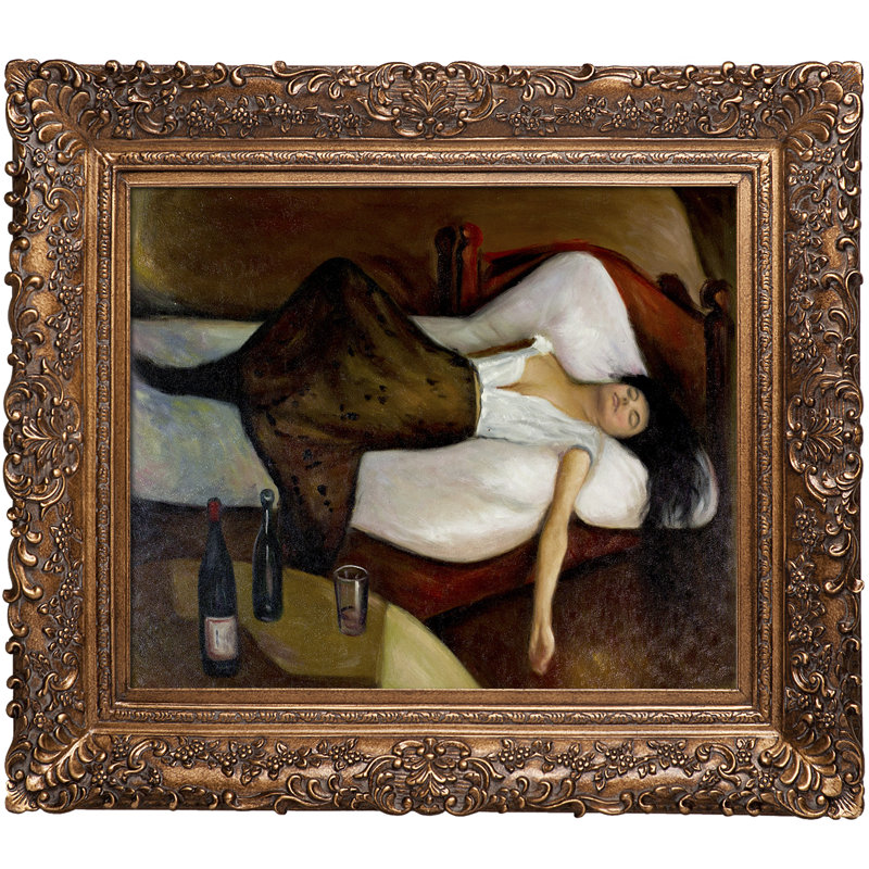 «The Day After» par Edvard Munch Monet, peinture encadrée, H 29,5 po x l 33,5 po x P 2 po, Bourgeon