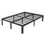 Cadre de lit plateforme robuste en métal noir, format Queen, 80 pouces (203 cm), rangement sous le lit, sans sommier, sans besoin de sommier tapissier.