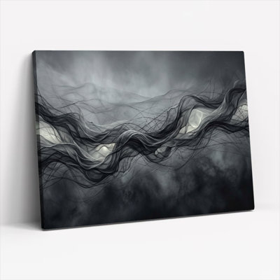 Ensemble de 1 tableau sur toile « Vagues sombres »