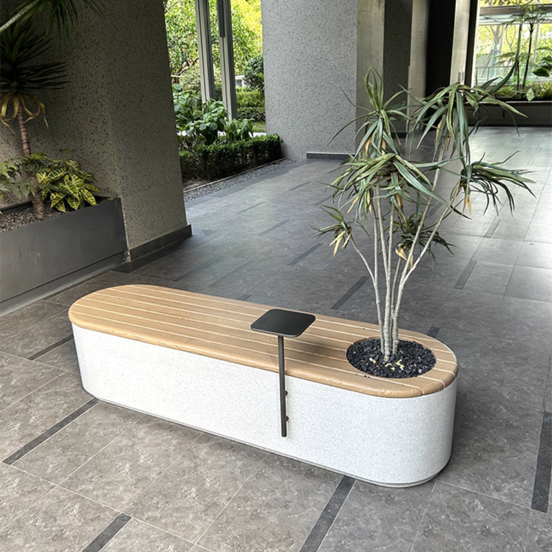 Banc de jardin d'extérieur pour centres commerciaux, restaurants