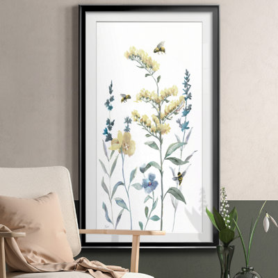 Bumble Bee Garden II - peinture encadrée