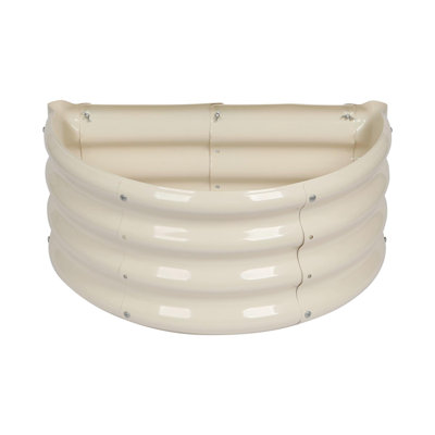 Harbour Housewares - Semicircular Galvanised Steel Raised Garden Bed Planter