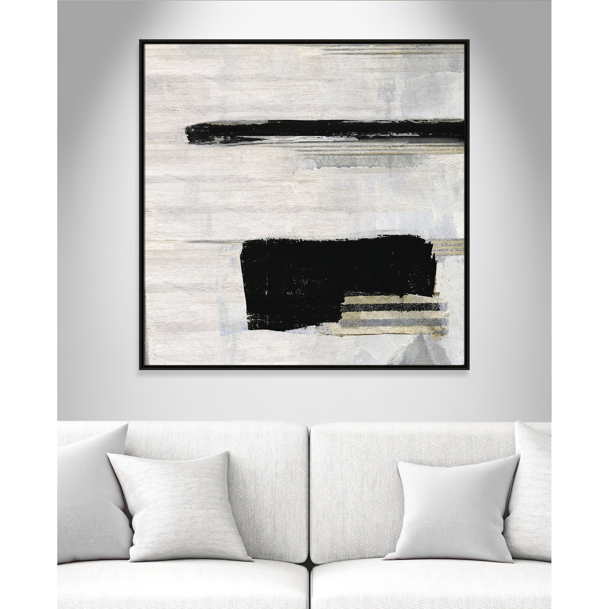 La Bande II Print by Sally Swatland, 41.5" H x 41.5" W, Espresso
