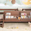 Lit simple au sol avec bibliothèques de rangement, lit en bois massif pour enfants avec de jolis escaliers et garde-corps, aucun sommier nécessaire-133336619-133336621