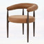 Lot de 2 chaises de salle à manger vintage à dossier incurvé, revêtues de cuir PU, avec structure en fer et design ergonomique pour un confort optimal dans la cuisine et la salle à manger.