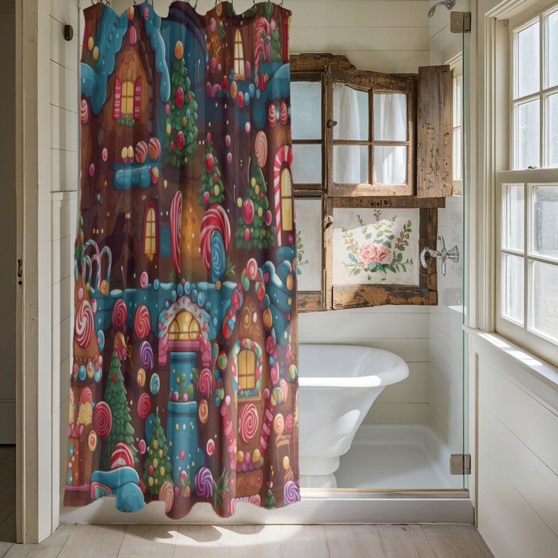 Sweet Home - Rideau de douche Premium, H 74 po x l 71 po