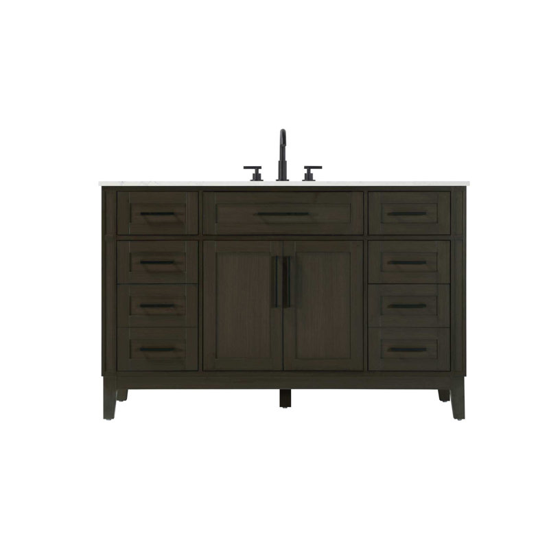 Meuble-lavabo simple 54 po brun moka, 54", Brun moka