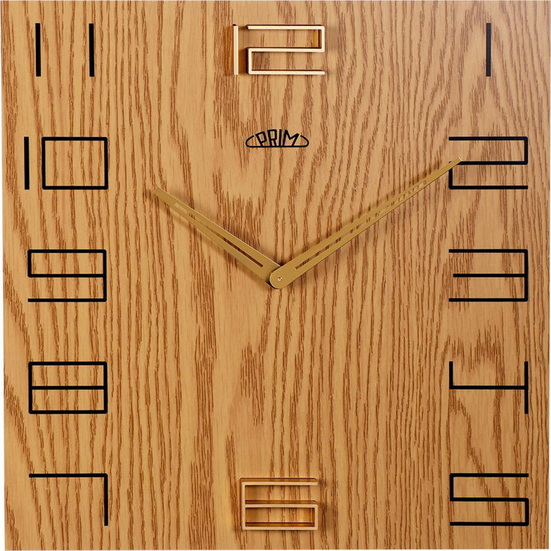 Wood Wall Clock, Light Brown