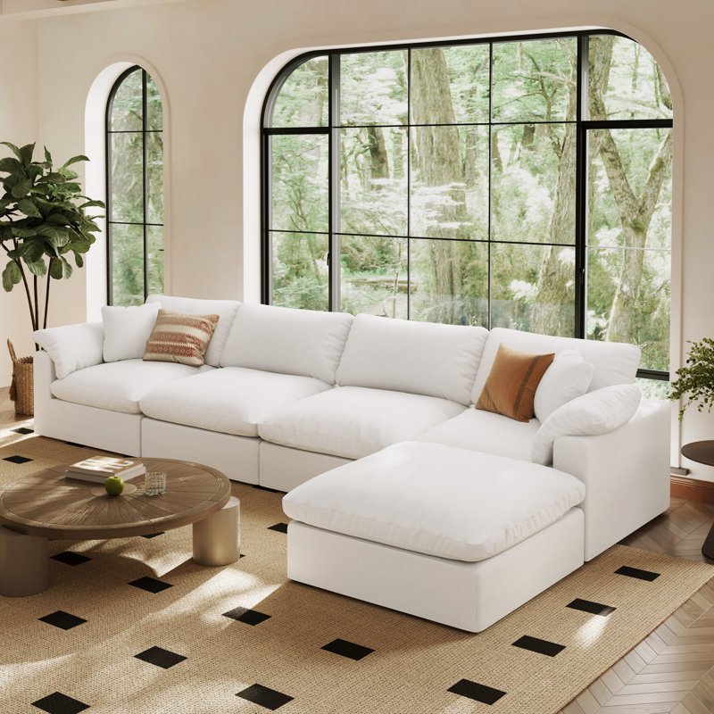 Canapé modulaire surdimensionné Cloud, 5, Blanc