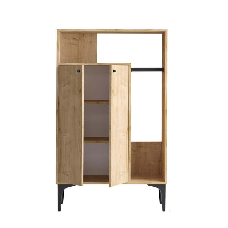 Baneen 8 Pair Shoe Storage Cabinet, Walnut