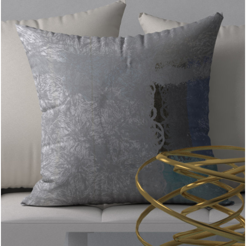 Abstract Throw Pillow, 20" H x 20" W