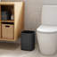 Poubelle de salle de bain en métal Smal, 1,8 G / 7 L, corbeille, noir | Fabrication en métal, base antidérapante, imperméable, robuste et résistante aux chutes, toit ouvert, pour chambre à coucher, salon, bureau, salle de bain-131265887