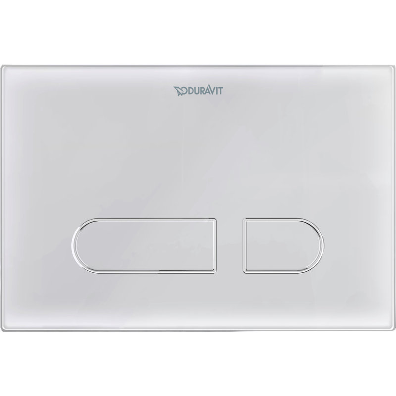Durasystem 8.5" x 5.375" Actuator Plate, Glass White