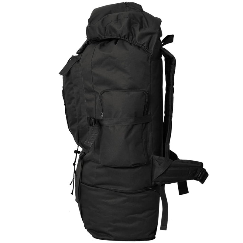 Vidaxl Army-Style Backpack XXL 100 L Black