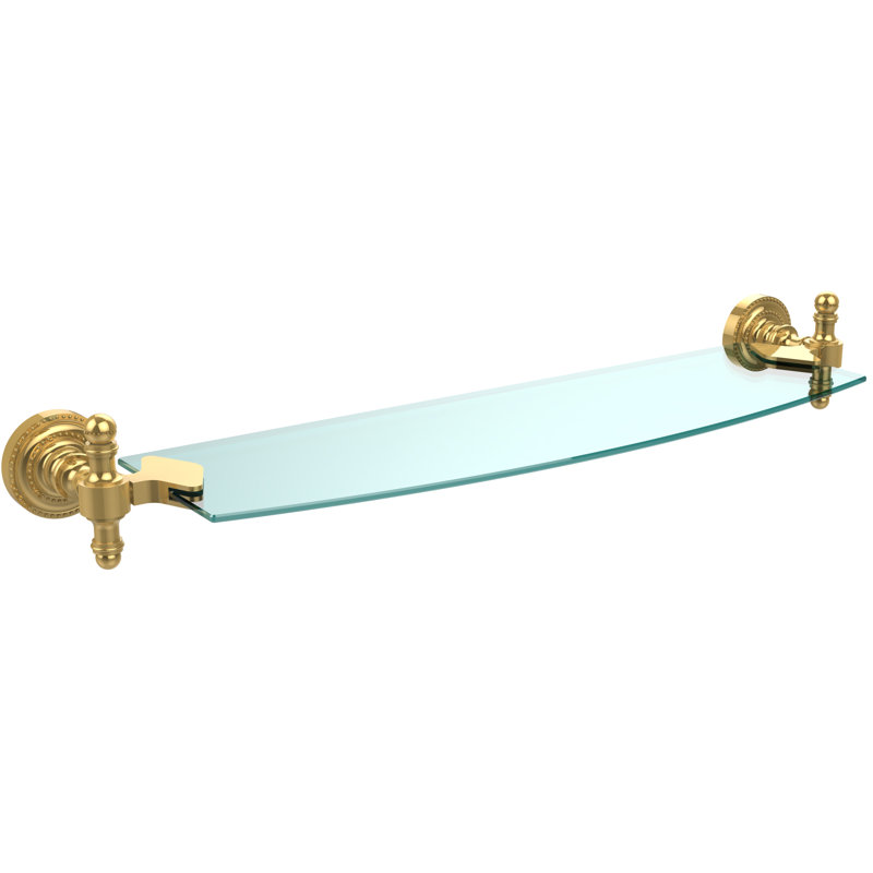 Godinez Bracket Shelf, 22", Polished Brass