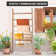 Solid Wood Blanket Ladder Shelf With 6-Layer Rustic Farmhouse Design For Living Room And Bathroom Organization